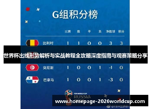 世界杯出线形势解析与实战教程全攻略深度指南与观赛策略分享 世界杯出线形势解析与实战教程全攻略深度指南与观赛策略分享